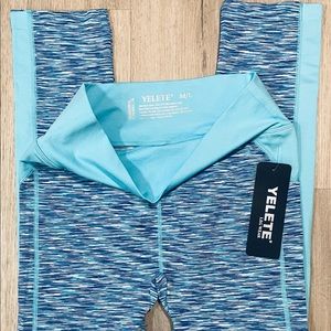 NEW YELETE Yoga Premium Ankle Leggings Super Soft Size Med   25" inseam